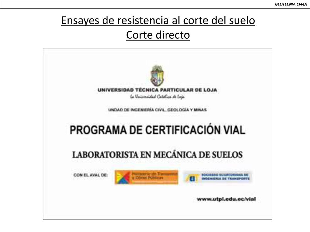 Ensayes de resistencia al corte del suelo