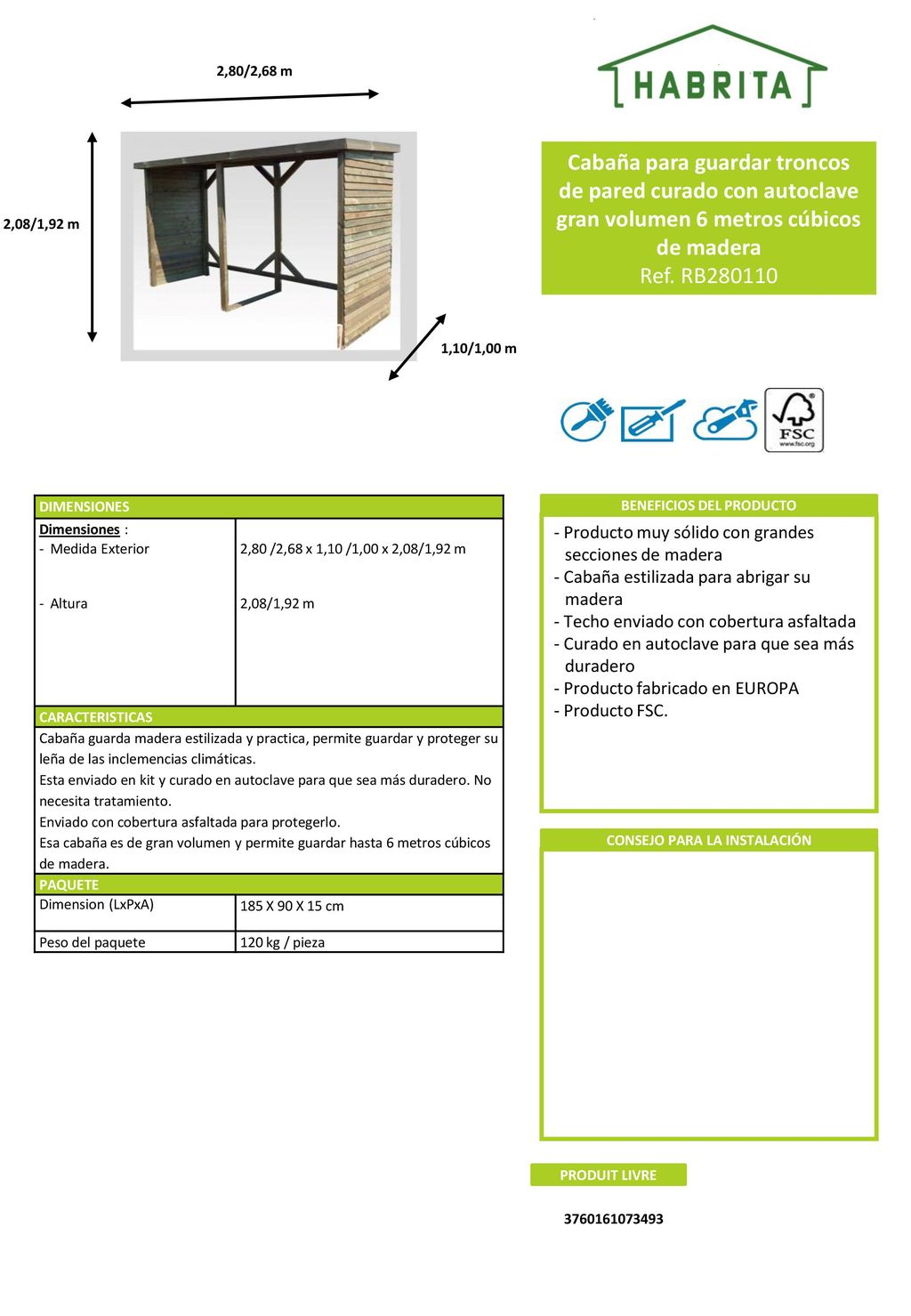 BENEFICIOS DEL PRODUCTO CONSEJO PARA LA INSTALACIÓN