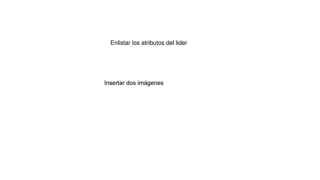 Enlistar los atributos del lider