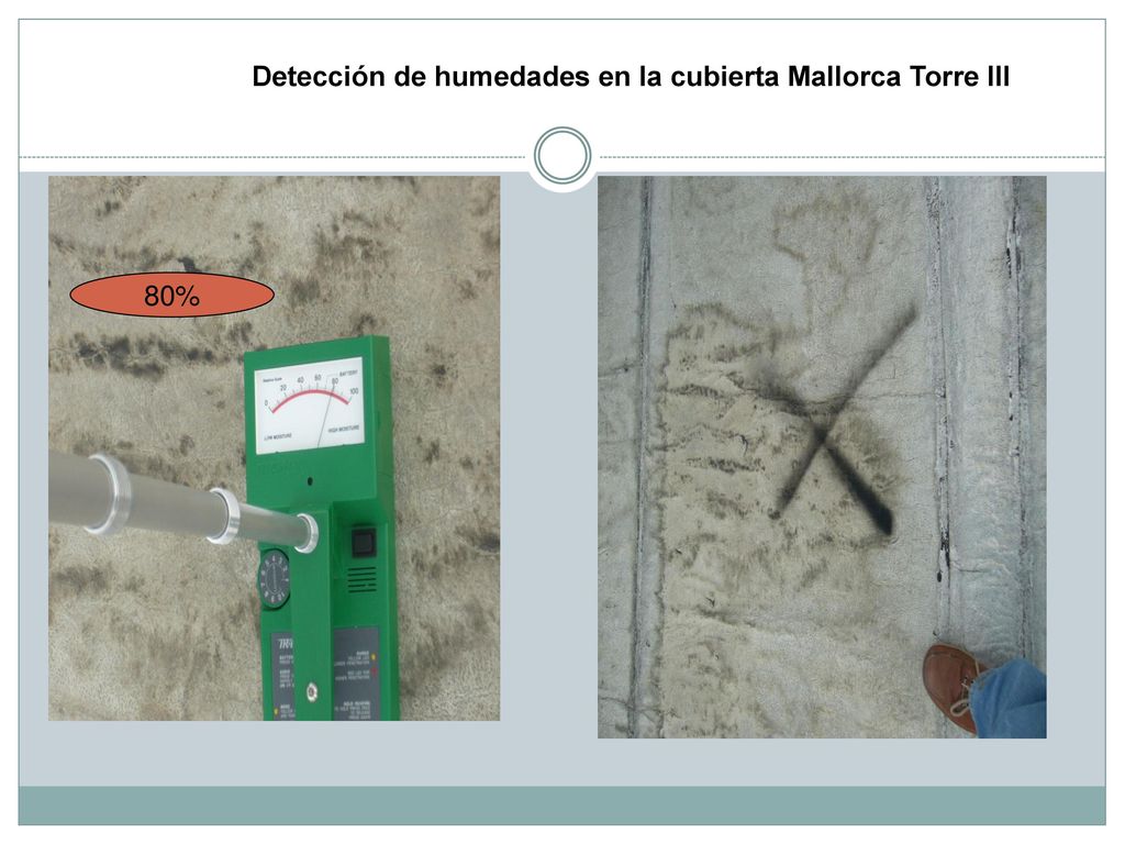 Detección de humedades en la cubierta Mallorca Torre III