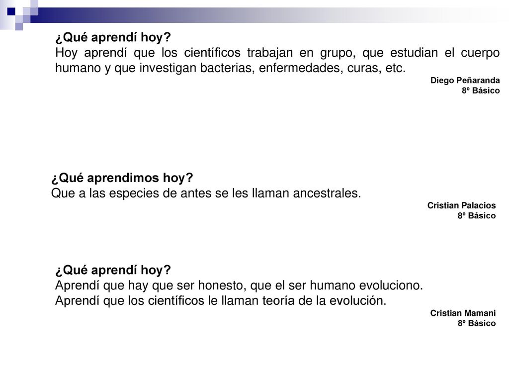 Que a las especies de antes se les llaman ancestrales.