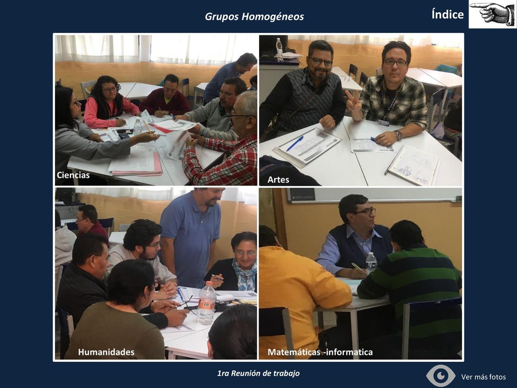 Índice Grupos Homogéneos Ver más fotos 1ra Reunión de trabajo
