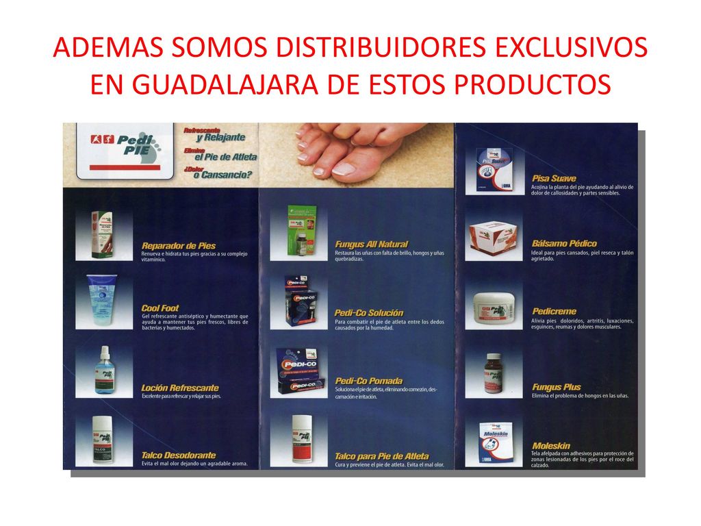 ADEMAS SOMOS DISTRIBUIDORES EXCLUSIVOS EN GUADALAJARA DE ESTOS PRODUCTOS