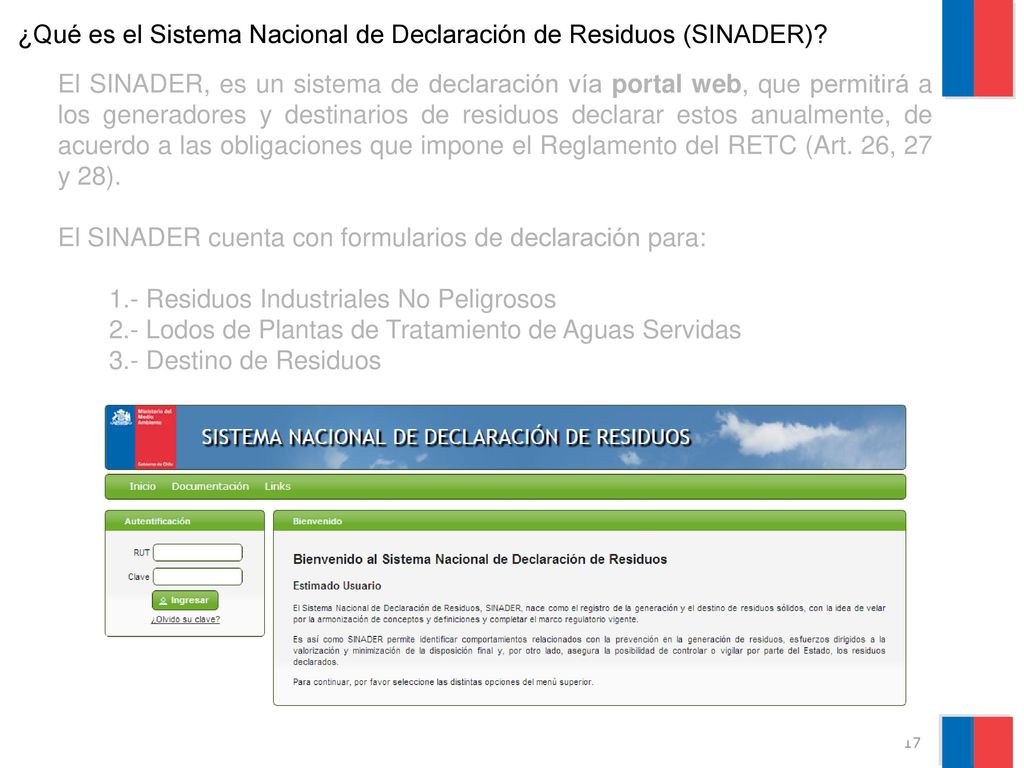 ¿Qué es el Sistema Nacional de Declaración de Residuos (SINADER)