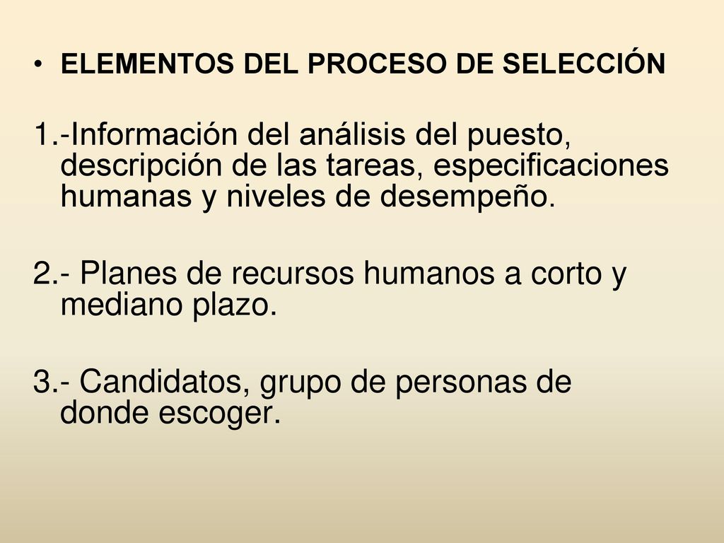 2.- Planes de recursos humanos a corto y mediano plazo.