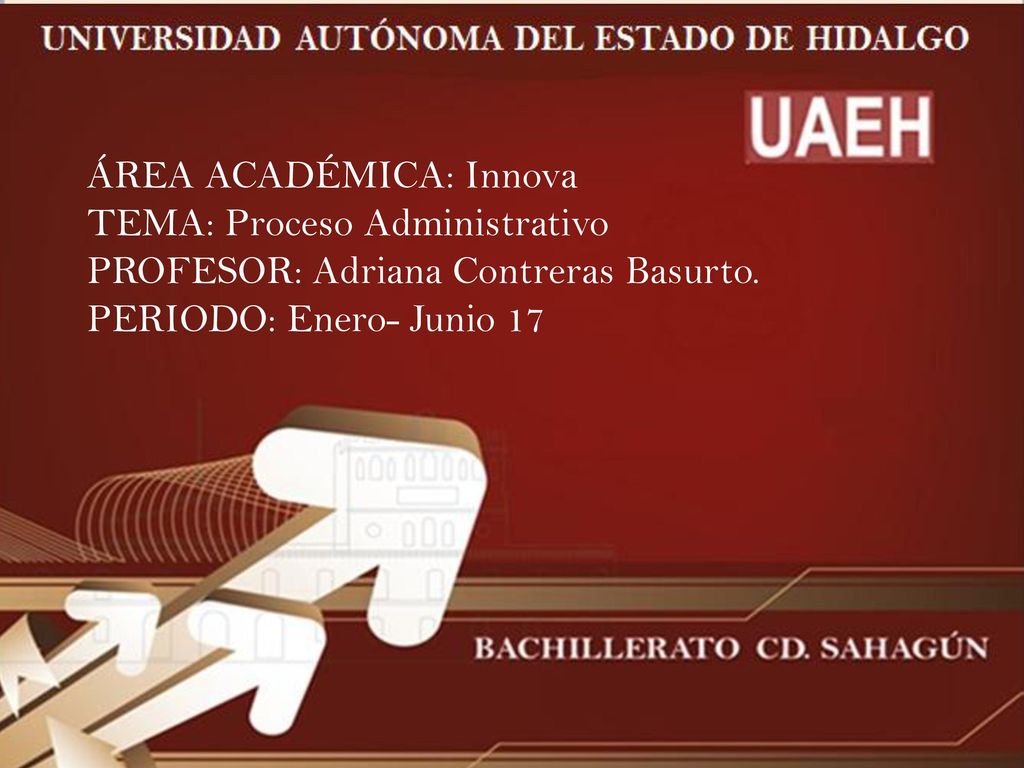 ÁREA ACADÉMICA: Innova TEMA: Proceso Administrativo PROFESOR: Adriana Contreras Basurto.
