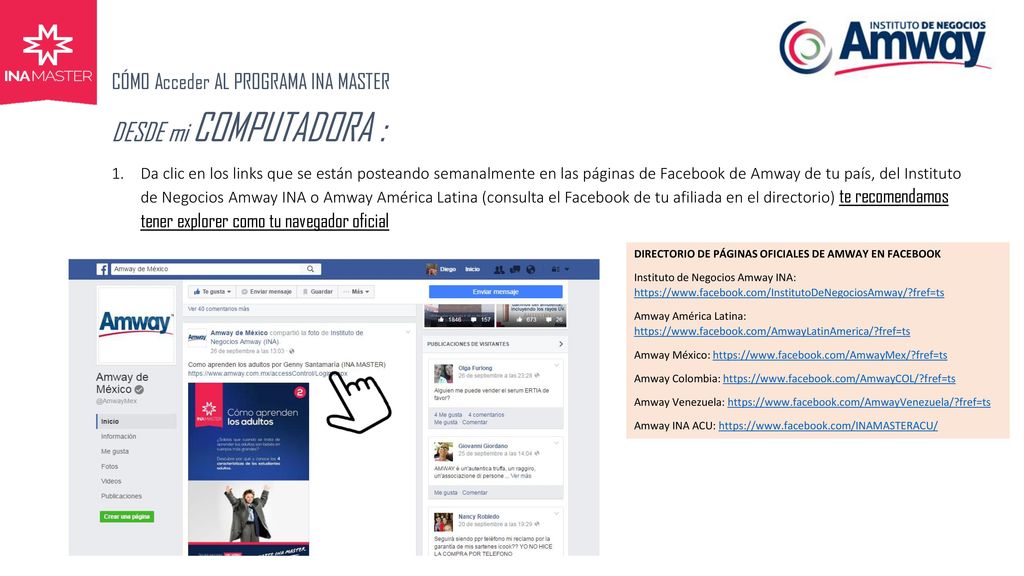 DESDE mi COMPUTADORA : CÓMO Acceder AL PROGRAMA INA MASTER