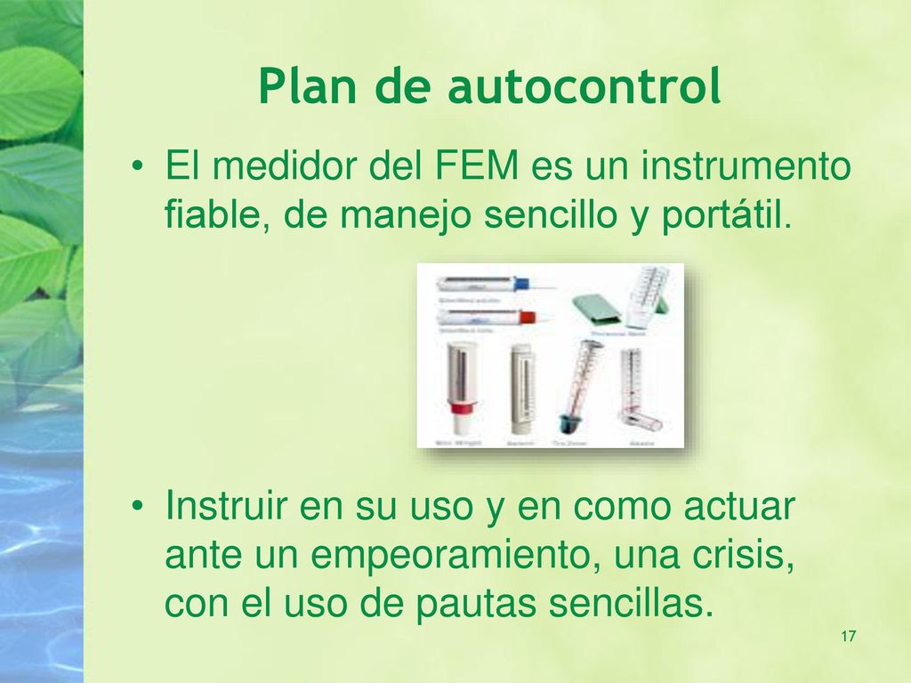 Plan de autocontrol El medidor del FEM es un instrumento fiable, de manejo sencillo y portátil.