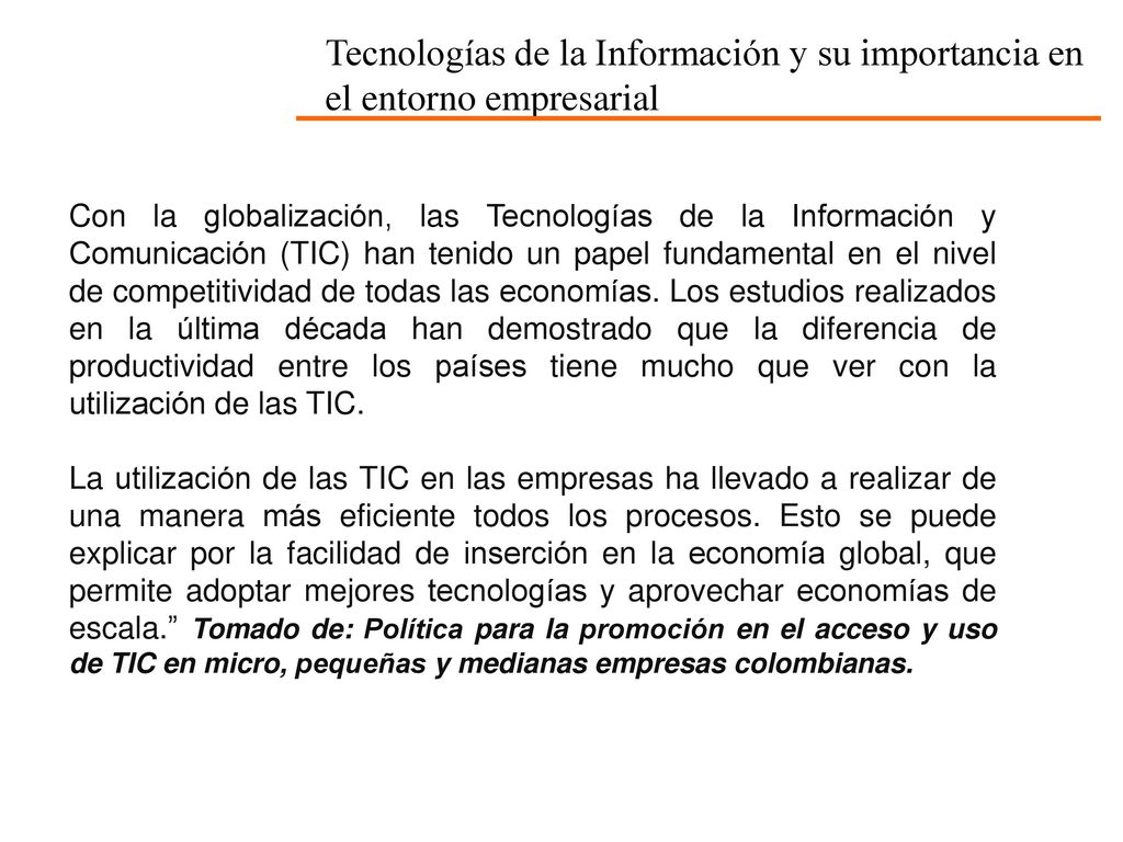Tecnologías de la Información y su importancia en el entorno empresarial
