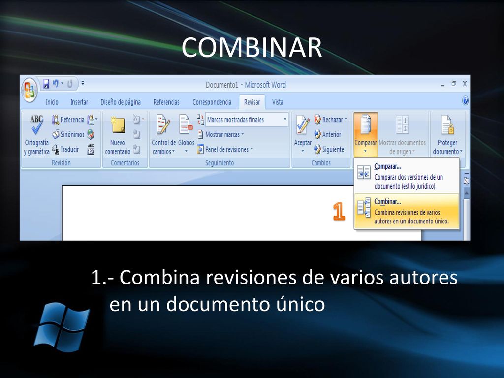 COMBINAR Combina revisiones de varios autores en un documento único