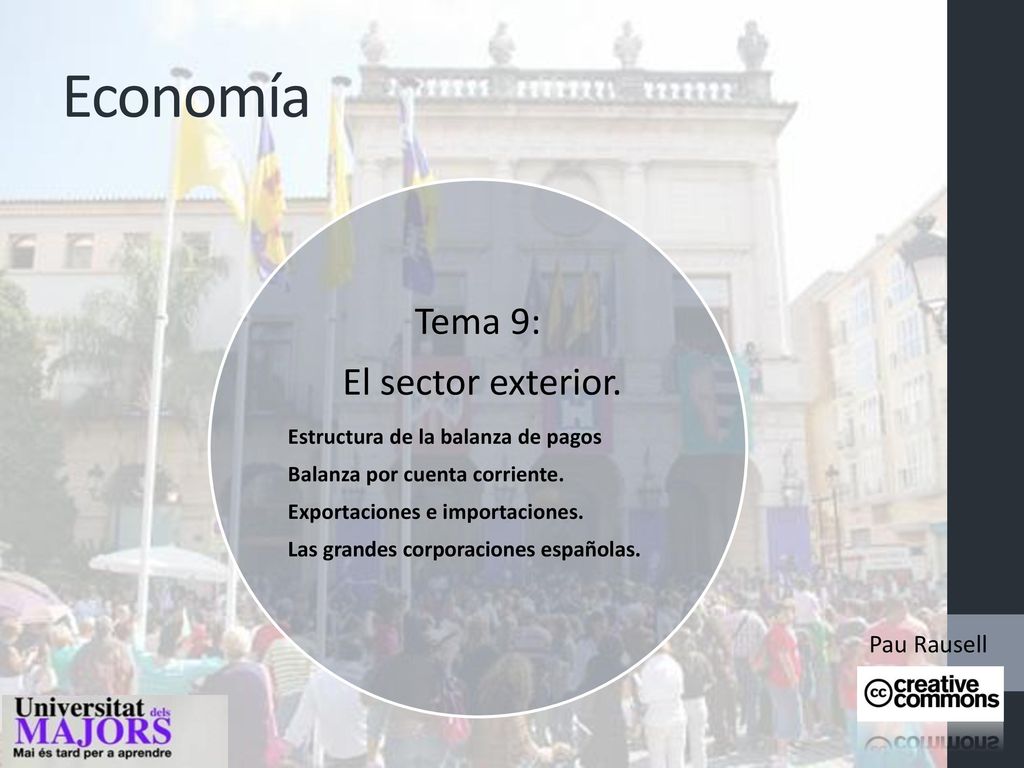Economía Tema 9: El sector exterior. Pau Rausell