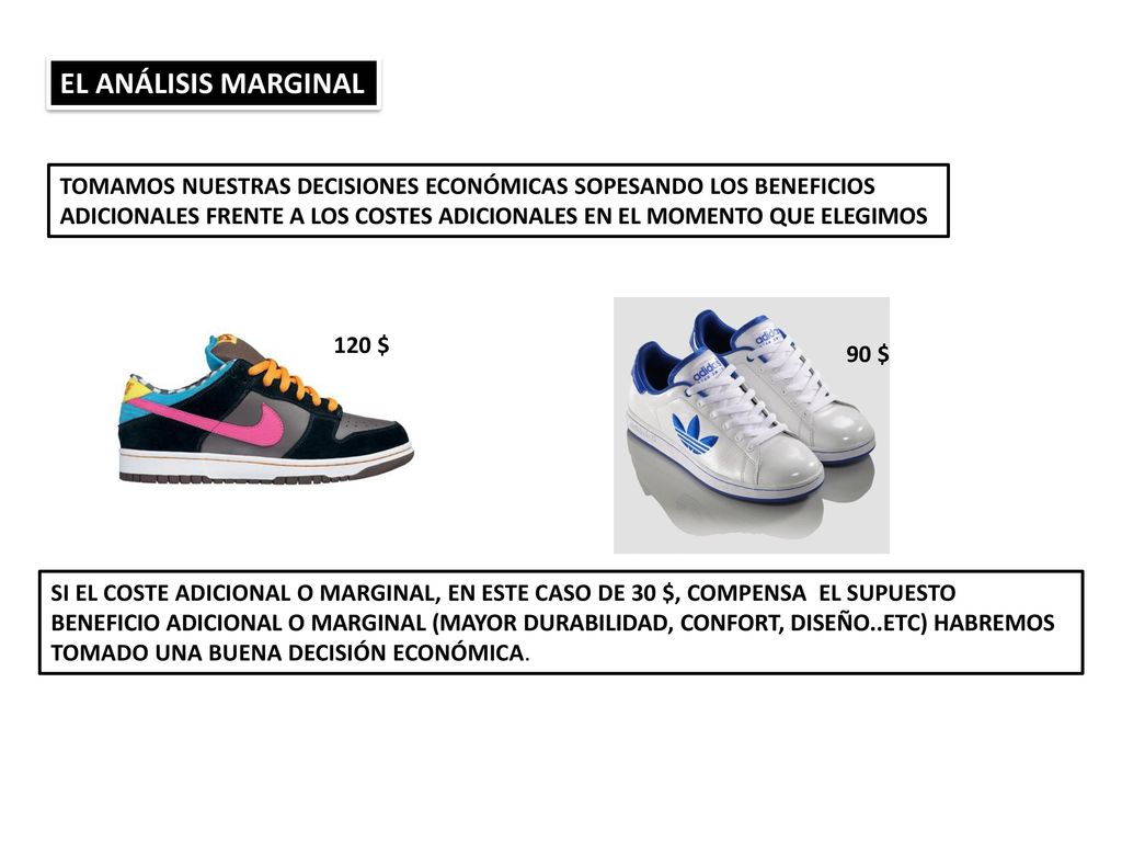 EL ANÁLISIS MARGINAL TOMAMOS NUESTRAS DECISIONES ECONÓMICAS SOPESANDO LOS BENEFICIOS.