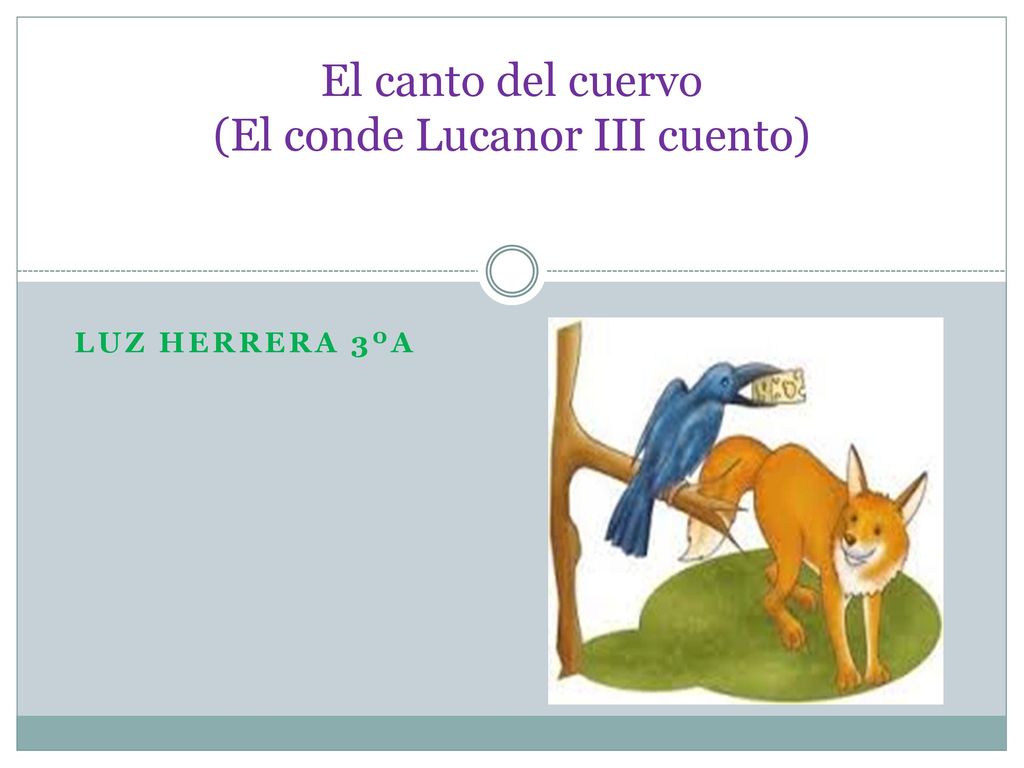 El canto del cuervo (El conde Lucanor III cuento)