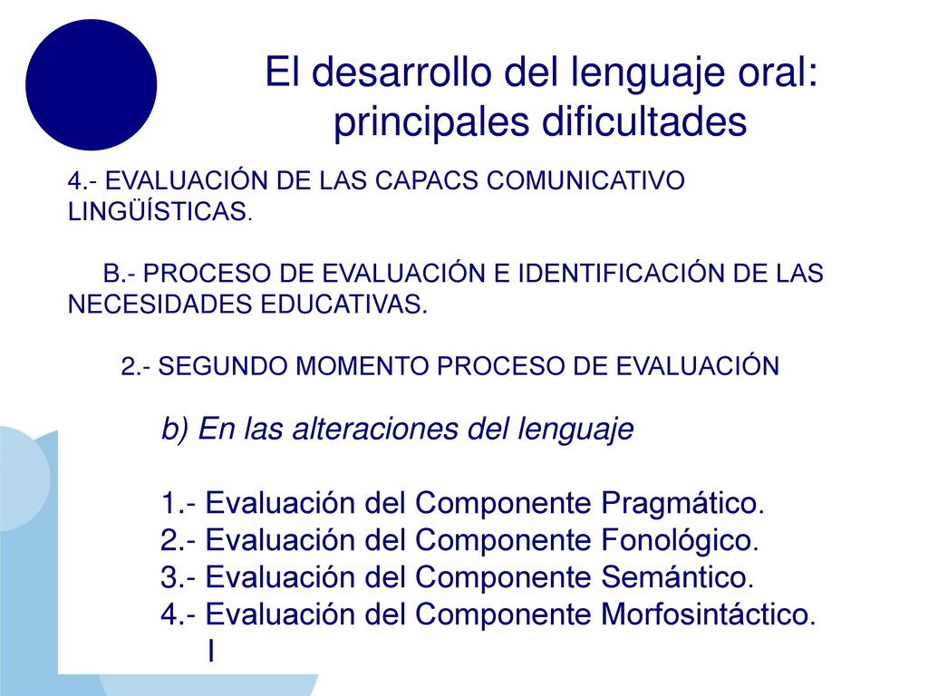 El desarrollo del lenguaje oral: principales dificultades