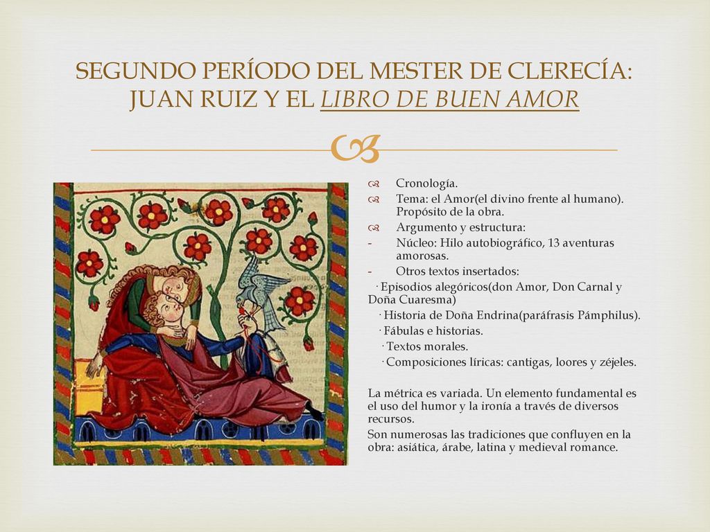 SEGUNDO PERÍODO DEL MESTER DE CLERECÍA: JUAN RUIZ Y EL LIBRO DE BUEN AMOR
