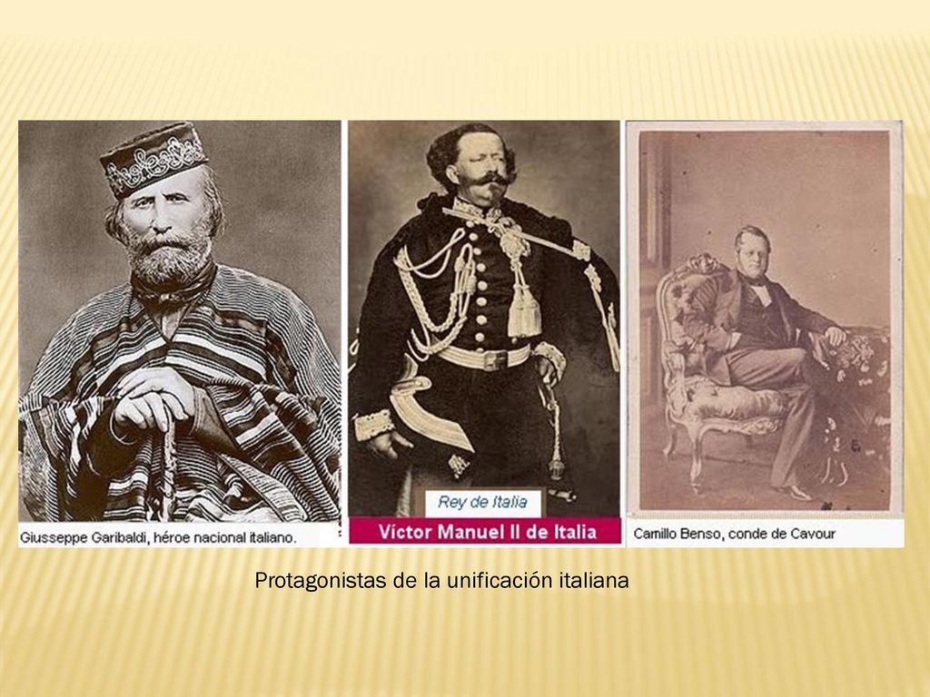Protagonistas de la unificación italiana