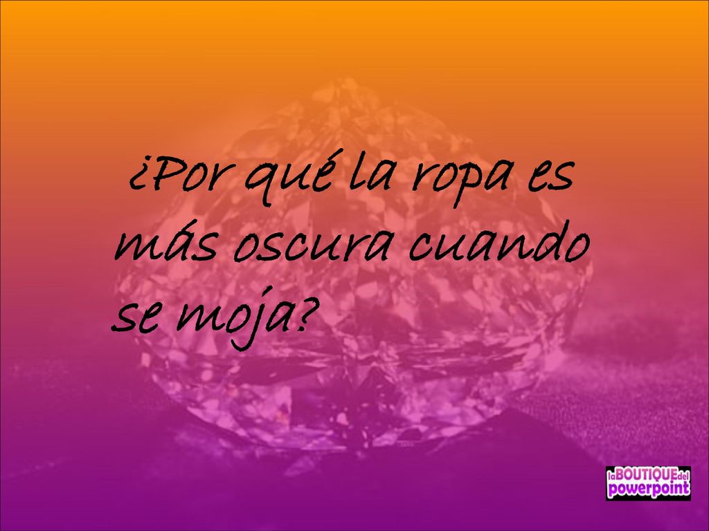 ¿Por qué la ropa es más oscura cuando se moja