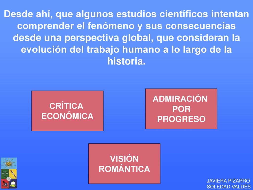 Desde ahí, que algunos estudios científicos intentan comprender el fenómeno y sus consecuencias desde una perspectiva global, que consideran la evolución del trabajo humano a lo largo de la historia.