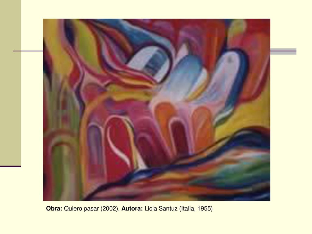 Obra: Quiero pasar (2002). Autora: Licia Santuz (Italia, 1955)