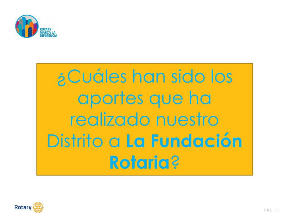 ¿Cuáles han sido los aportes que ha realizado nuestro Distrito a La Fundación Rotaria