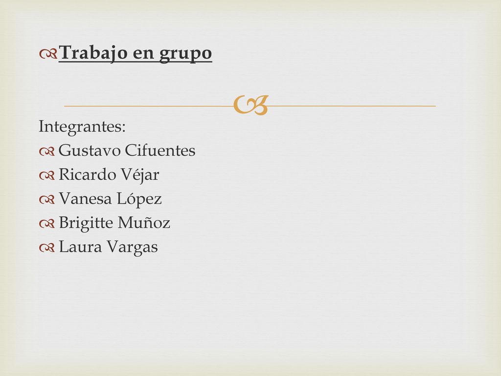 Trabajo en grupo Integrantes: Gustavo Cifuentes Ricardo Véjar - ppt  descargar