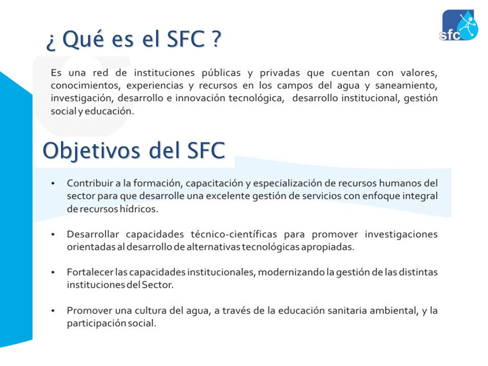 ¿ Qué es el SFC Objetivos del SFC