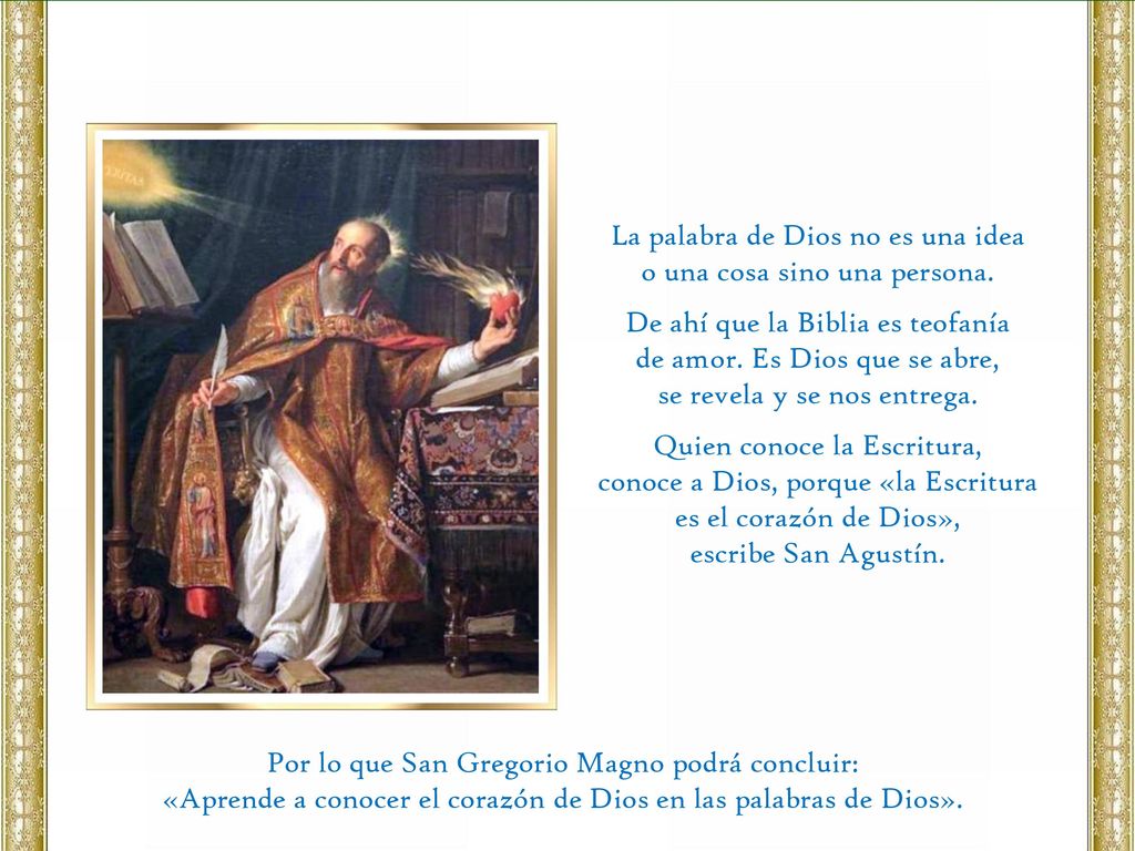La palabra de Dios no es una idea o una cosa sino una persona.