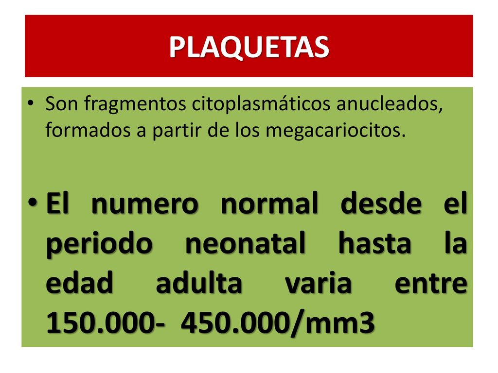 PLAQUETAS Son fragmentos citoplasmáticos anucleados, formados a partir de los megacariocitos.