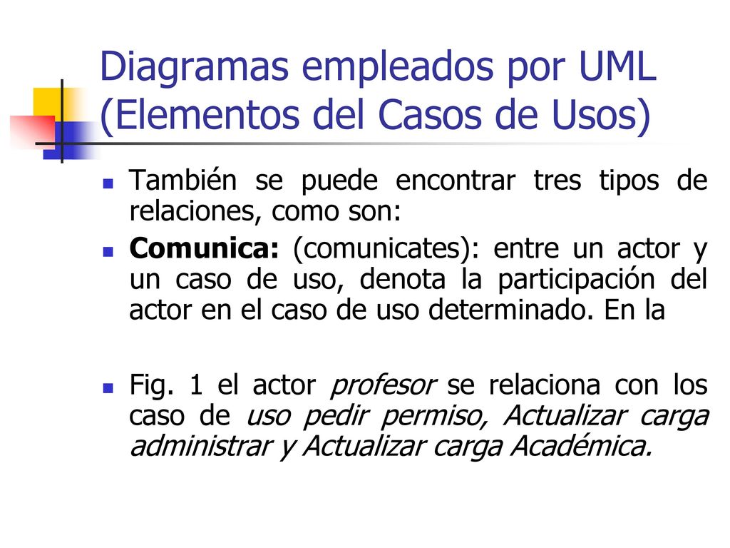 Diagramas empleados por UML (Elementos del Casos de Usos)