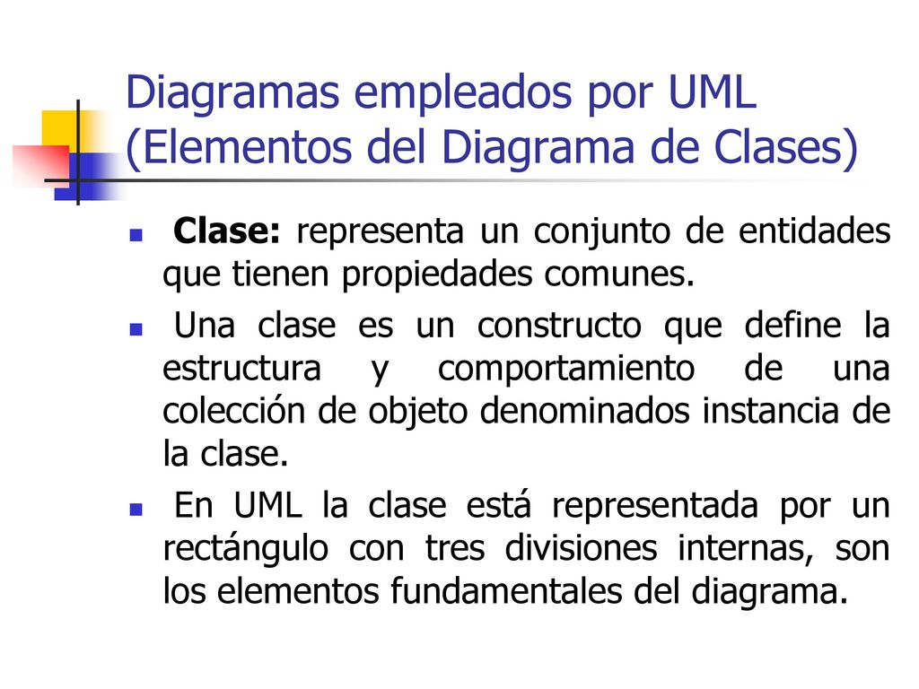 Diagramas empleados por UML (Elementos del Diagrama de Clases)