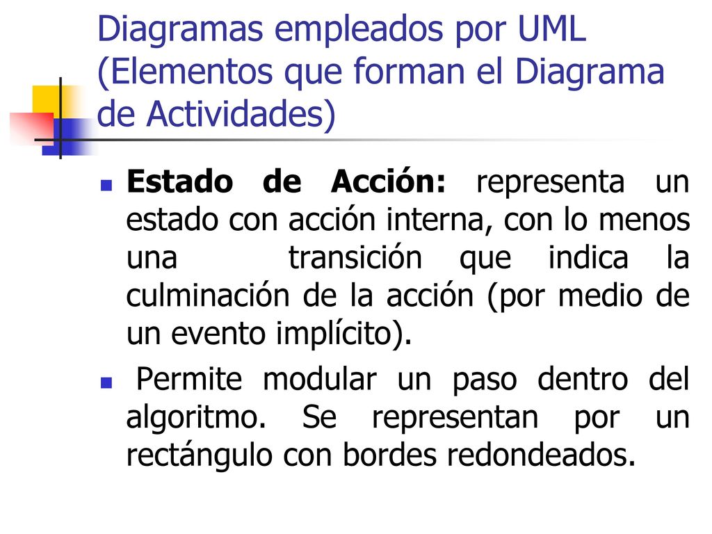 Diagramas empleados por UML (Elementos que forman el Diagrama de Actividades)
