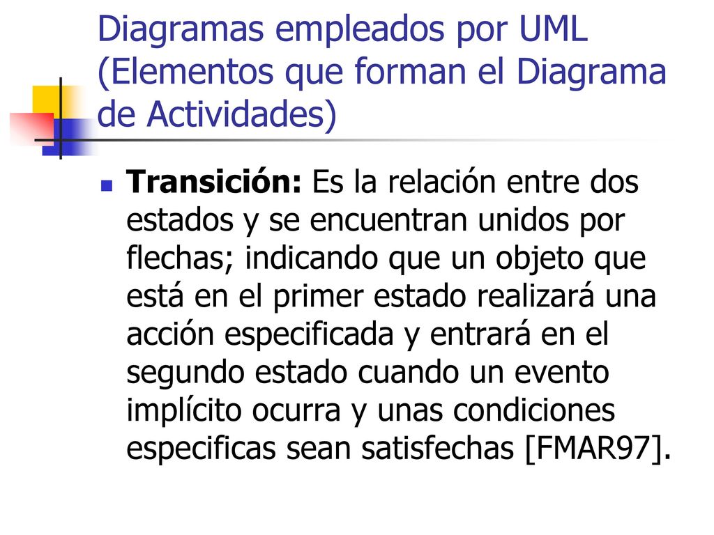 Diagramas empleados por UML (Elementos que forman el Diagrama de Actividades)