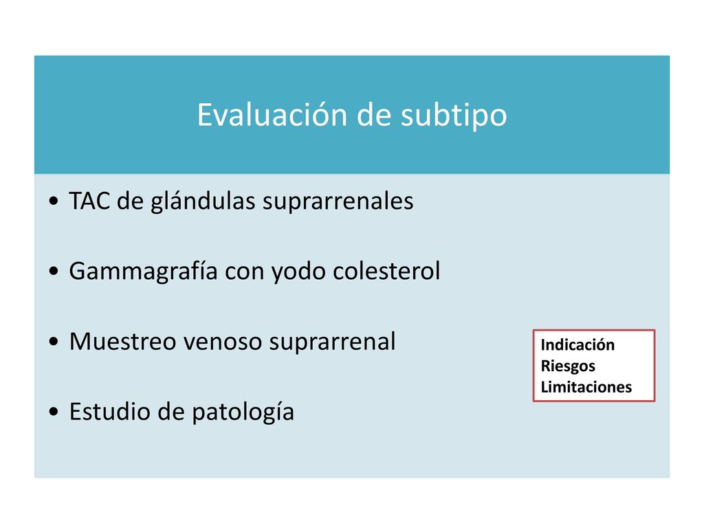 Evaluación de subtipo TAC de glándulas suprarrenales