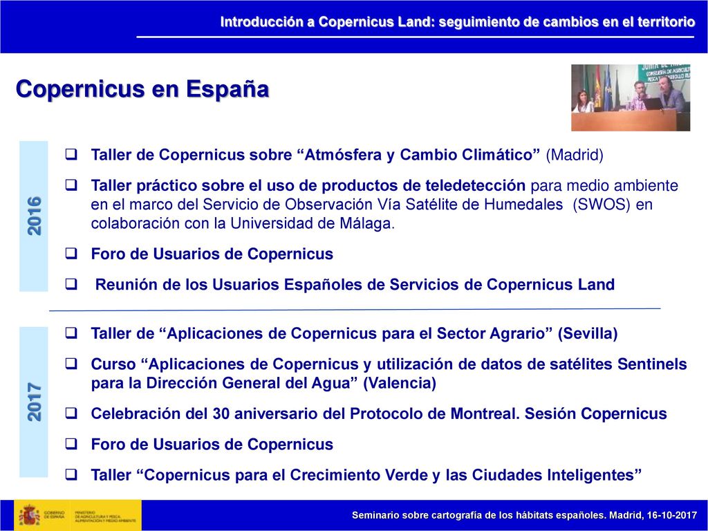 Introducción a Copernicus Land: seguimiento de cambios en el territorio