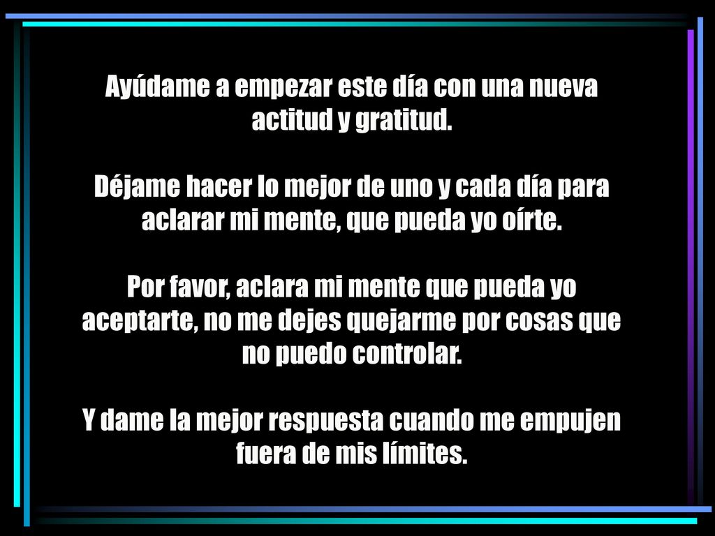 Ayúdame a empezar este día con una nueva actitud y gratitud