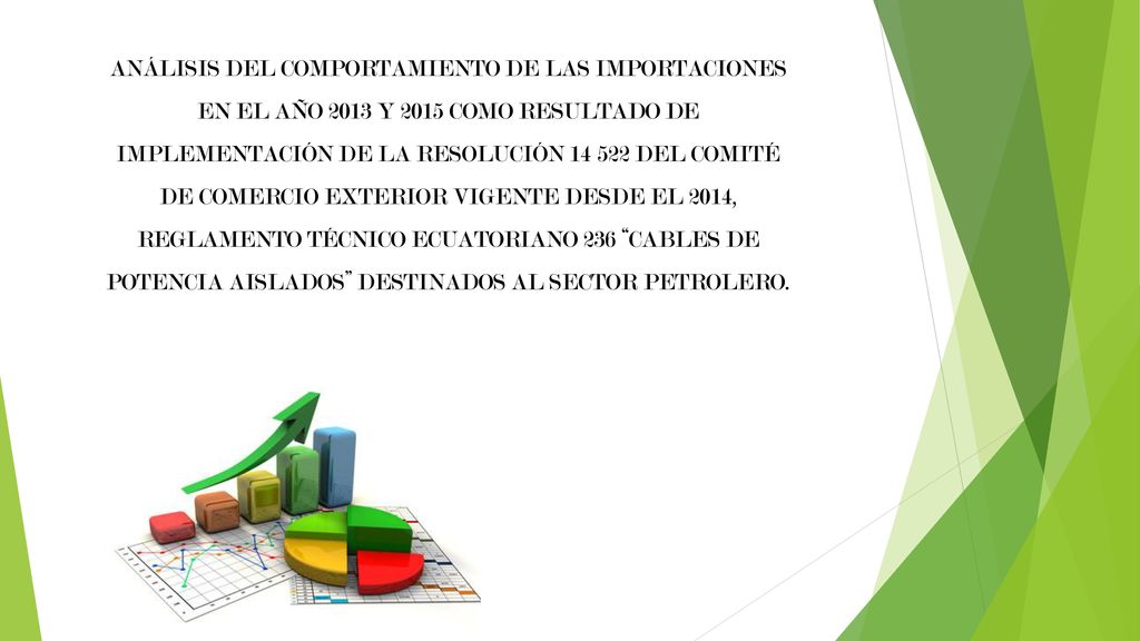 ANÁLISIS DEL COMPORTAMIENTO DE LAS IMPORTACIONES EN EL AÑO 2013 Y 2015 COMO RESULTADO DE IMPLEMENTACIÓN DE LA RESOLUCIÓN DEL COMITÉ DE COMERCIO EXTERIOR VIGENTE DESDE EL 2014, REGLAMENTO TÉCNICO ECUATORIANO 236 CABLES DE POTENCIA AISLADOS DESTINADOS AL SECTOR PETROLERO.
