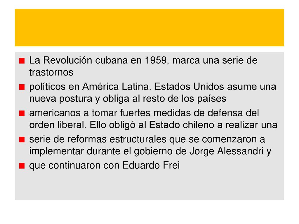 La Revolución cubana en 1959, marca una serie de trastornos