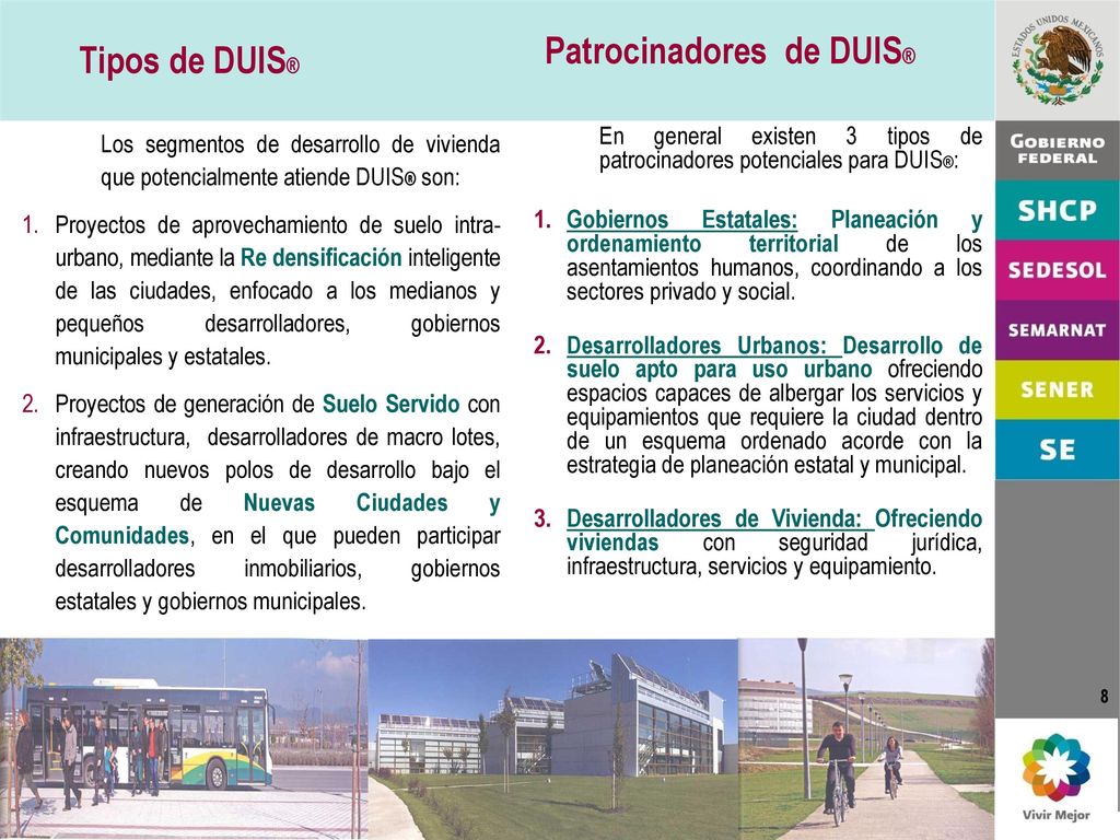 Patrocinadores de DUIS® Tipos de DUIS®
