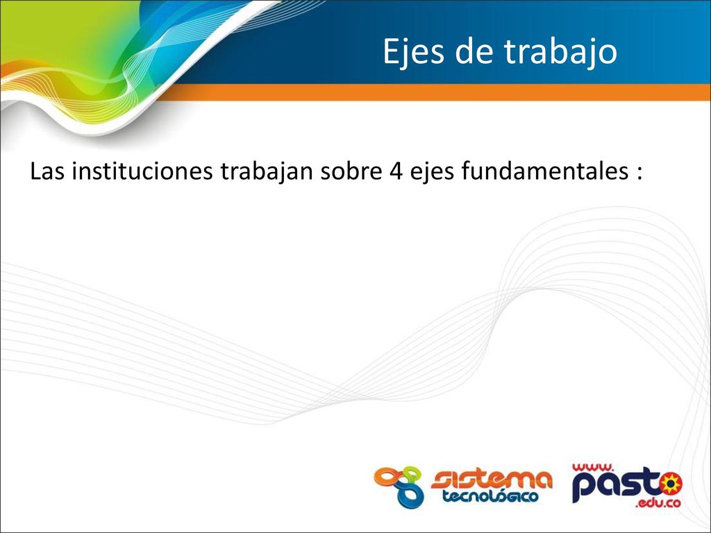 Ejes de trabajo Portal Educativo del Municipio de Pasto