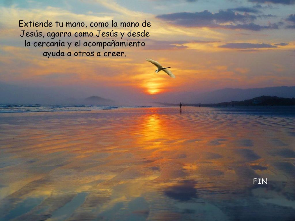 Extiende tu mano, como la mano de Jesús, agarra como Jesús y desde la cercanía y el acompañamiento ayuda a otros a creer.