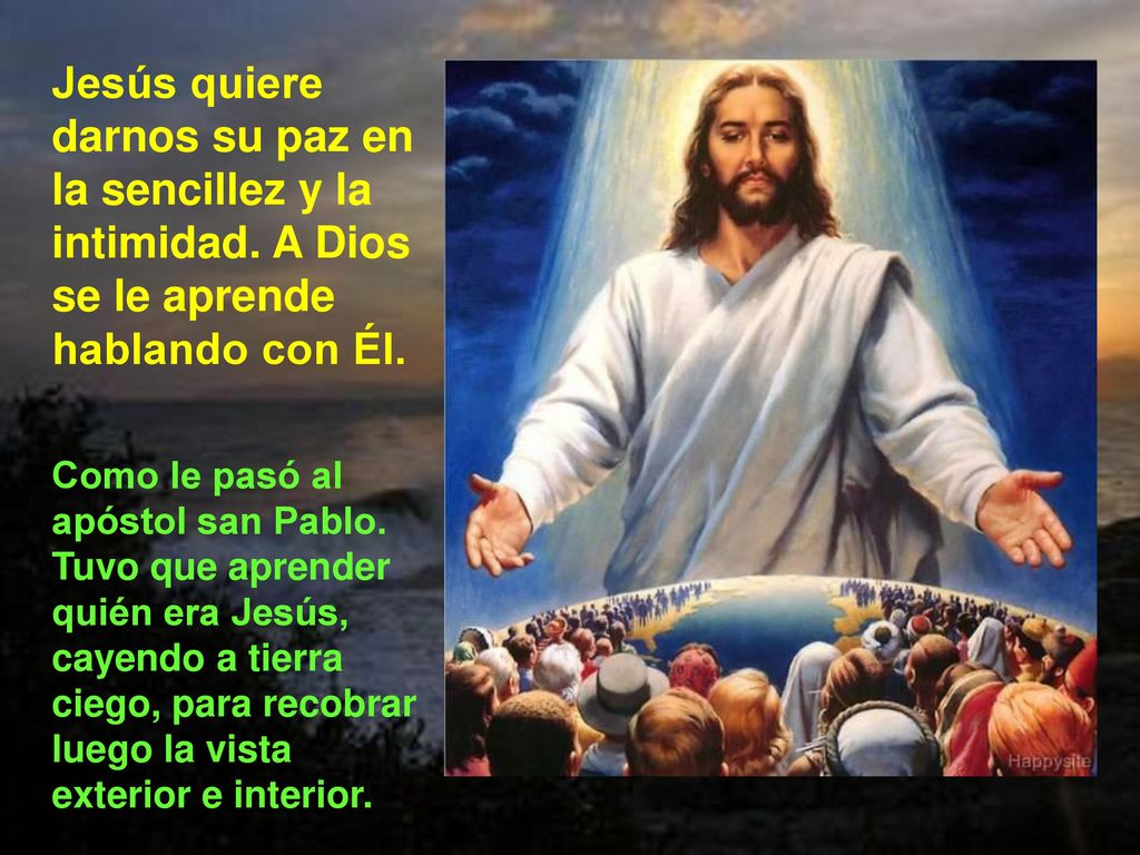 Jesús quiere darnos su paz en la sencillez y la intimidad