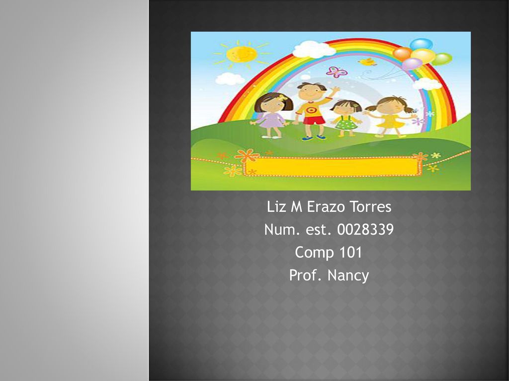 Liz M Erazo Torres Num. est Comp 101 Prof. Nancy