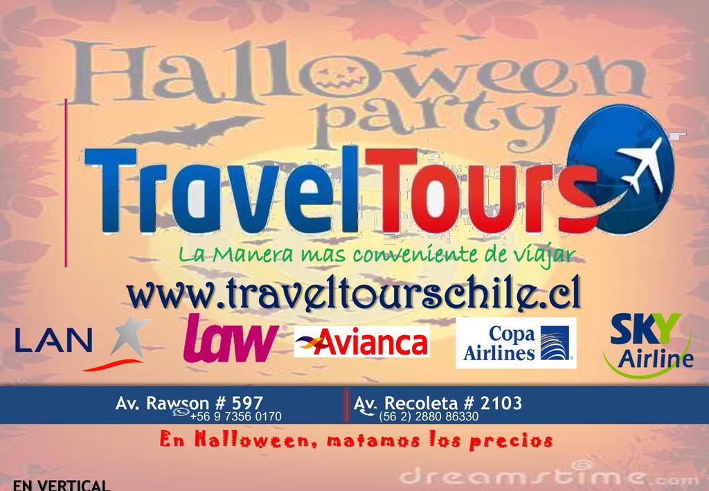 La Manera mas conveniente de viajar En Halloween, matamos los precios