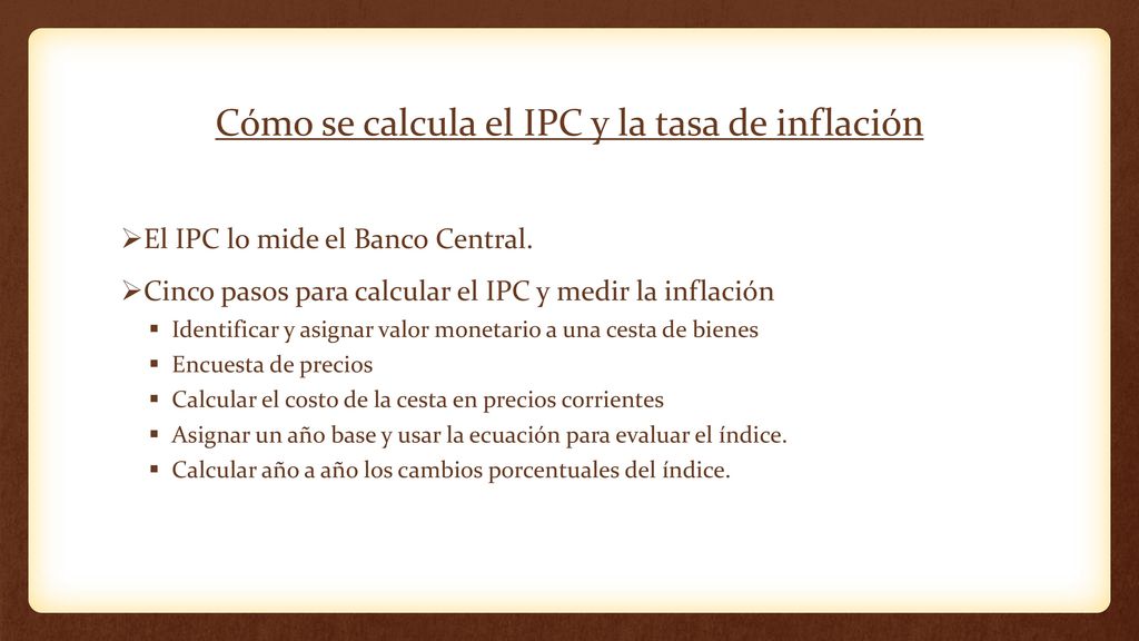 Cómo se calcula el IPC y la tasa de inflación