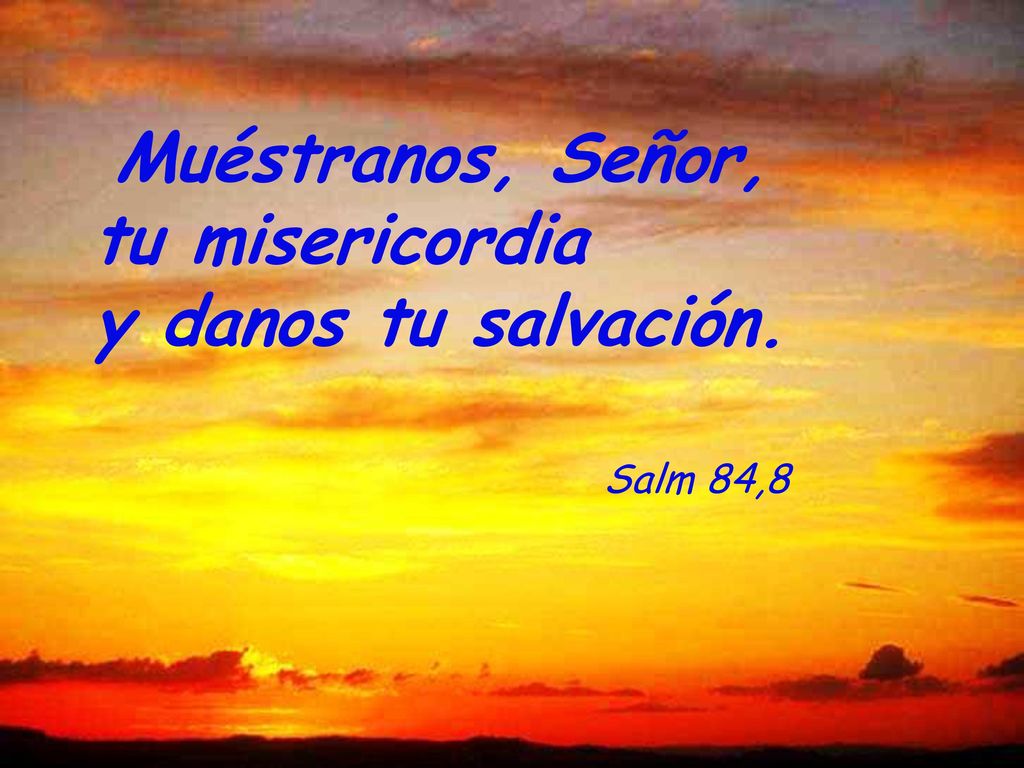 Muéstranos, Señor, tu misericordia y danos tu salvación.