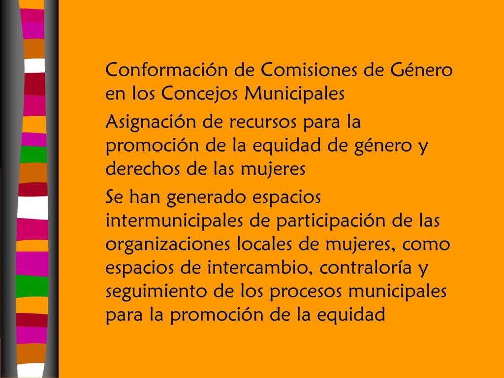 Conformación de Comisiones de Género en los Concejos Municipales