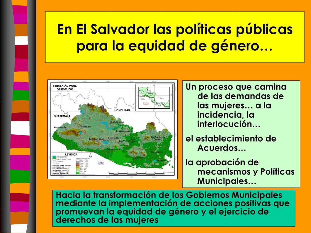En El Salvador las políticas públicas para la equidad de género…