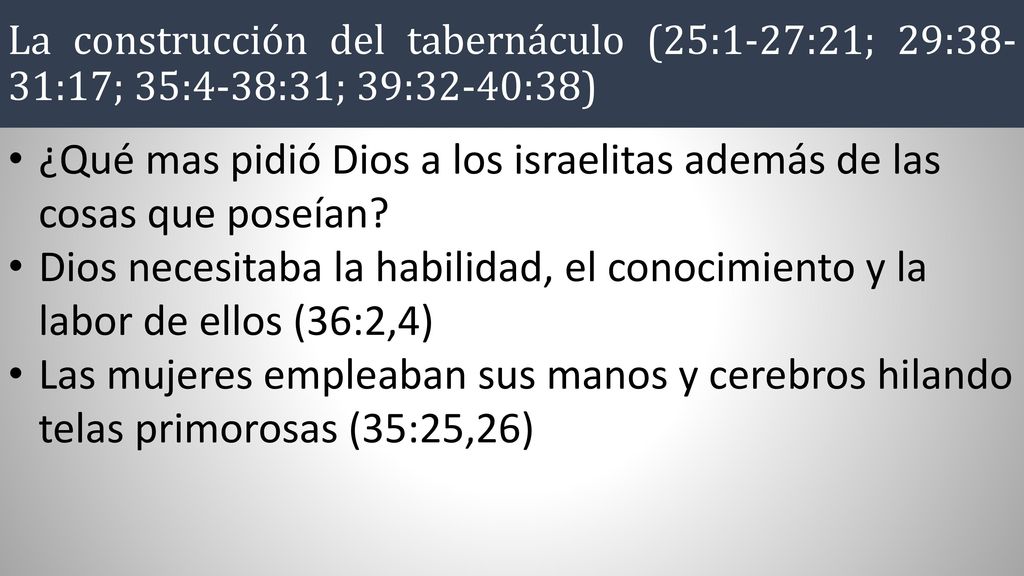 ¿Qué mas pidió Dios a los israelitas además de las cosas que poseían