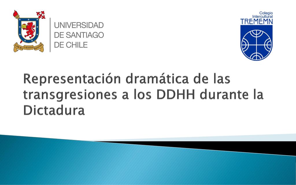 Representación dramática de las transgresiones a los DDHH durante la Dictadura