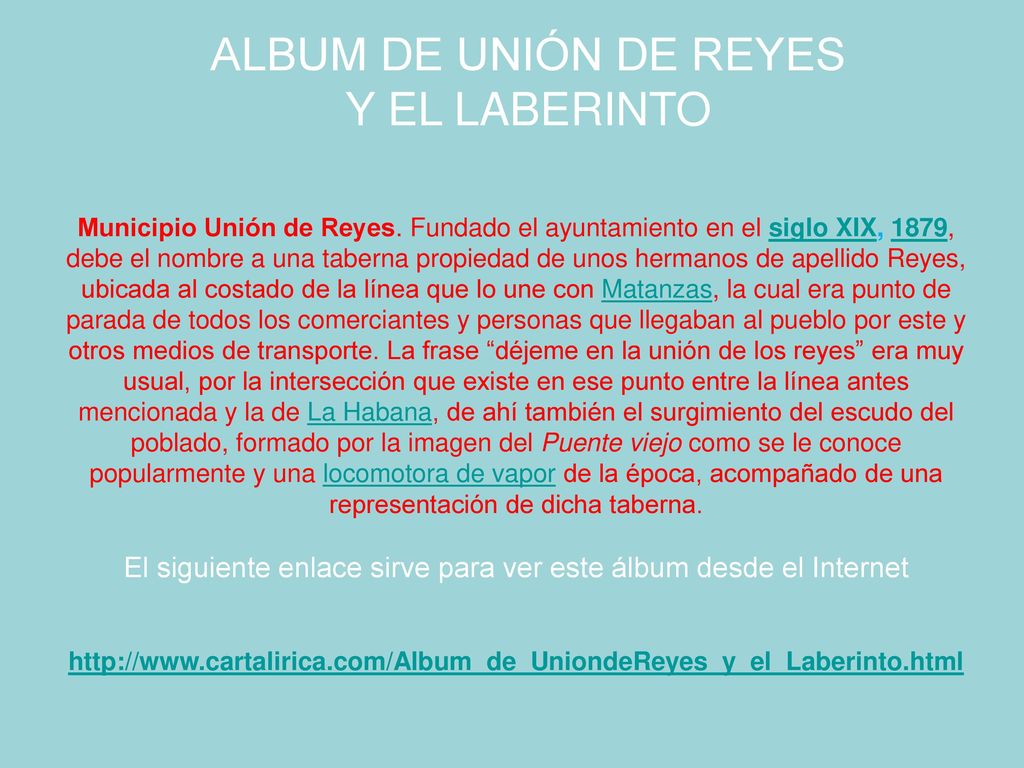 El siguiente enlace sirve para ver este álbum desde el Internet